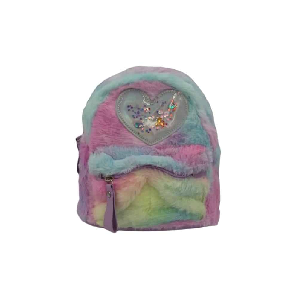 Τσαντα Βολτας Γουνινη Με Καρδιες