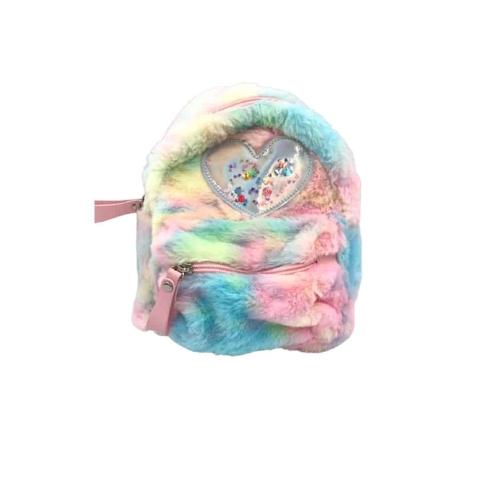 Τσαντα Βολτας Γουνινη Με Καρδιες