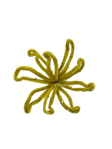 Λουλουδι Βελουδινο Αλεξανδρινο Χρυσο 20 Εκ