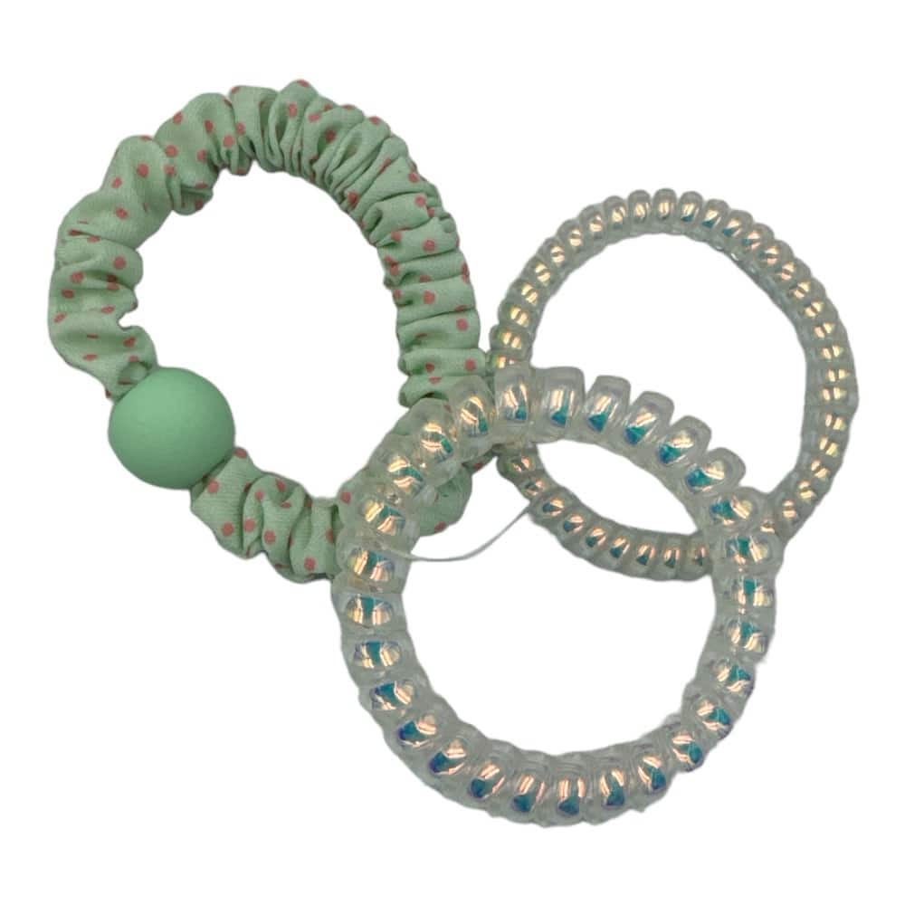 Λαστιχακια Μαλλιων Σπιραλ 1 Pastel- 2 Ιριδιζοντα