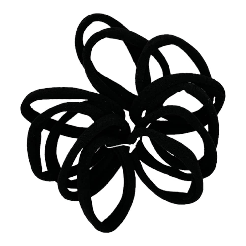 OEMΛαστιχάκια Μαλλιών Μαύρα Μεγάλα 6 Τμχpapell.gr