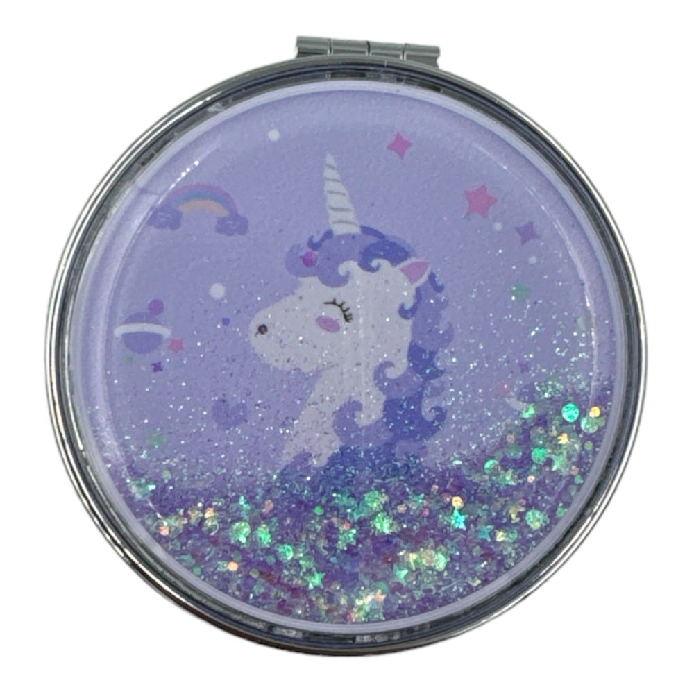 Καθρεφτακι Στρογγυλο Μονοκερος Με Στρας 7Χ7 Εκ