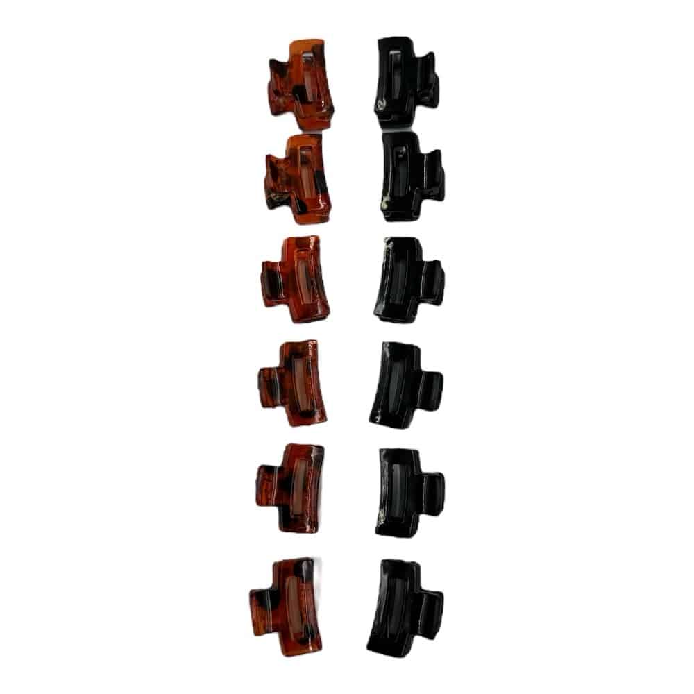 OEMΚαρτέλα Κλαμεράκια Ορθογώνια Μικρά Χρώμα Καφέ Και Μαύροpapell.gr