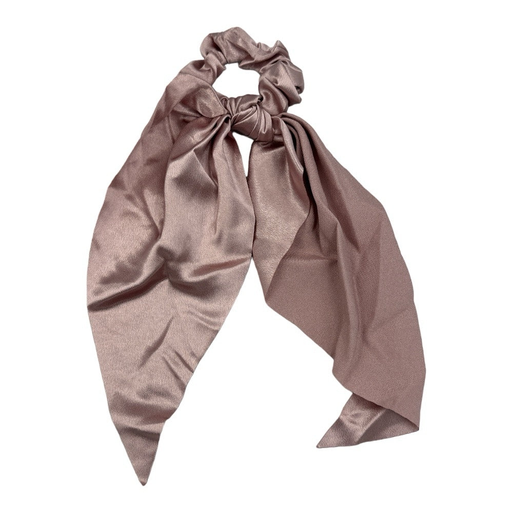 Scrunchie Μαλλιων Με Κορδελα Μονοχρωμο Σατεν Διαφορα Χρωματα