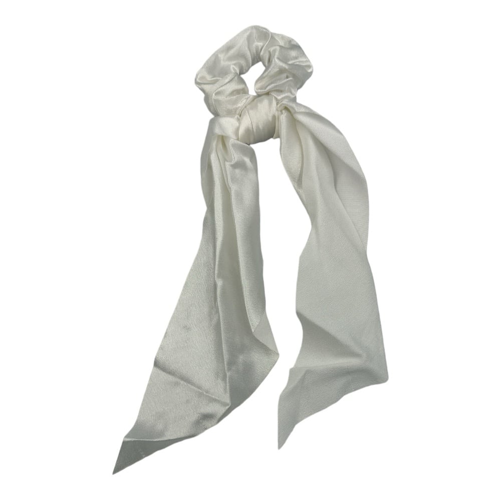 Scrunchie Μαλλιων Με Κορδελα Μονοχρωμο Σατεν Διαφορα Χρωματα