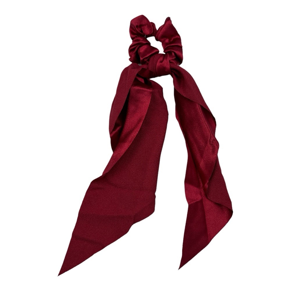 Scrunchie Μαλλιων Με Κορδελα Μονοχρωμο Σατεν Διαφορα Χρωματα