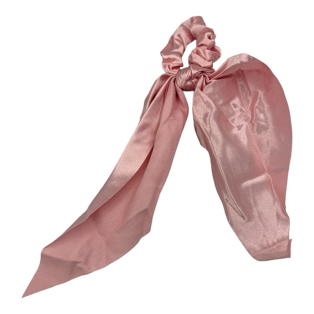 Scrunchie Μαλλιων Με Κορδελα Μονοχρωμο Σατεν Διαφορα Χρωματα