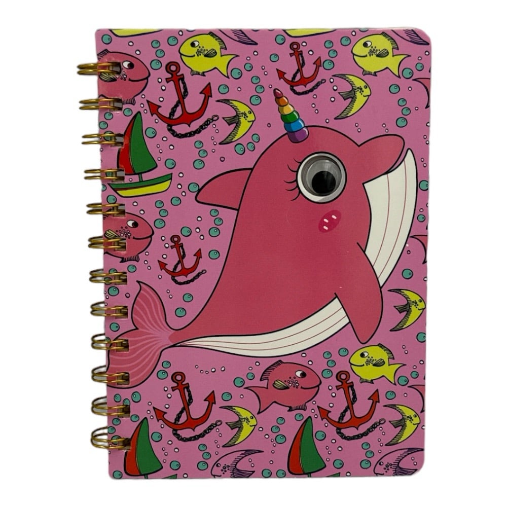 Σημειωματαριο Σπιραλ Μονοκερος- Φαλαινα 17X12Cm