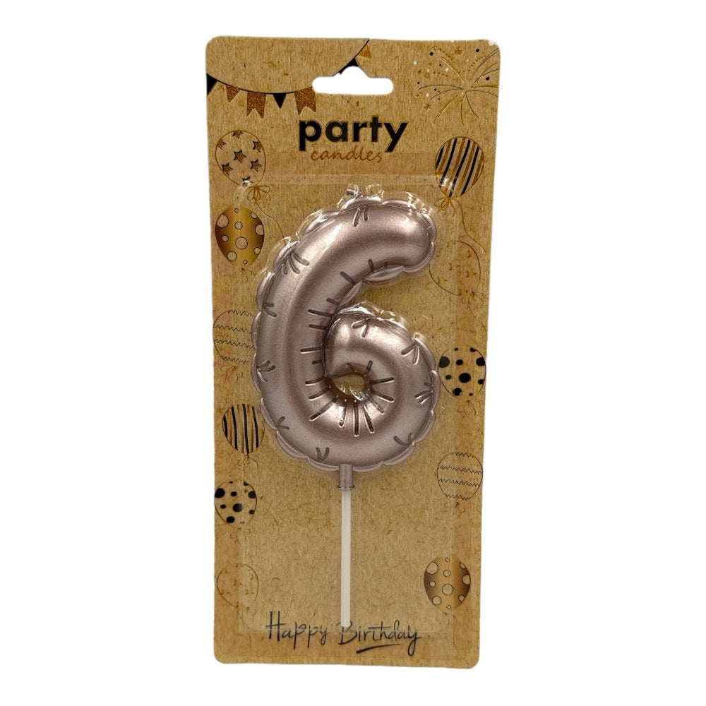 Κερι Αριθμος Ροζ Gold 9Cm No