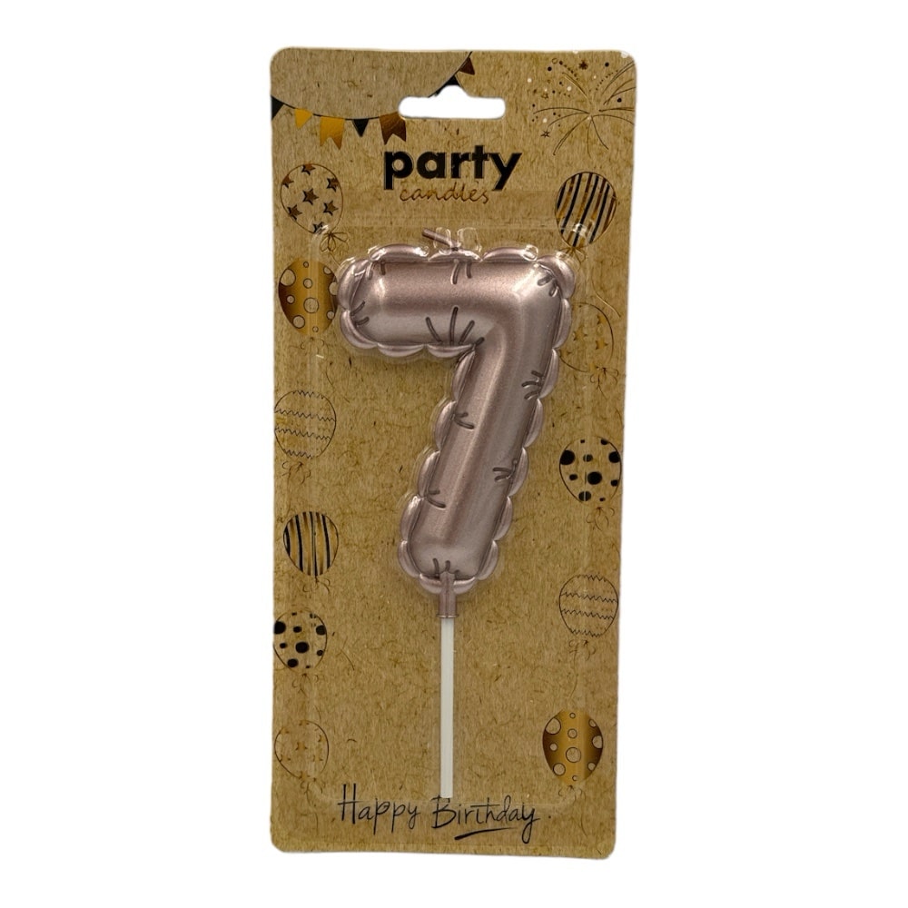 Κερι Αριθμος Ροζ Gold 9Cm No