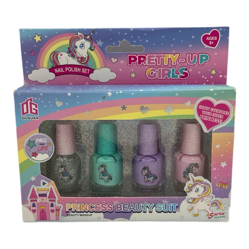 Σετ 4 Παιδικα Βερνικια Unicorn Pastel