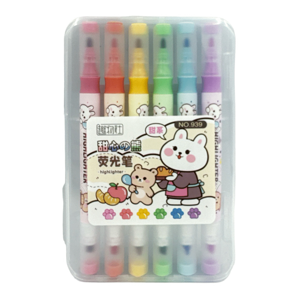 Σετ Highlighter Λαγουδακια 6 Tmx