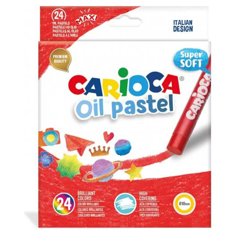 CariocaCarioca Oil Pastel Λαδοπαστέλ 10 mm 24 Χρώματαpapell.gr