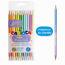 Carioca Ξυλομπογιες Bi- Color 12 Pencils- 24 Colours