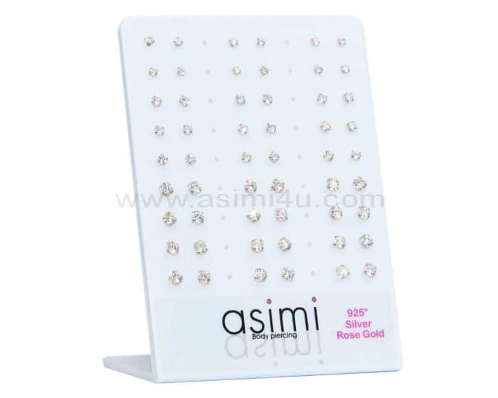 Ασημενιο Ροζ Σκουλαρικι Με Ζιργκον 2,5/3/4Μμ