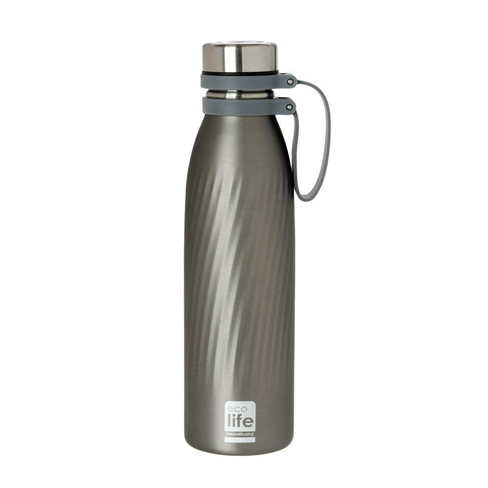 ECOLIFEEcolife Μεταλλικό Μπουκάλι Thermos Cool Grey 500 mlpapell.gr