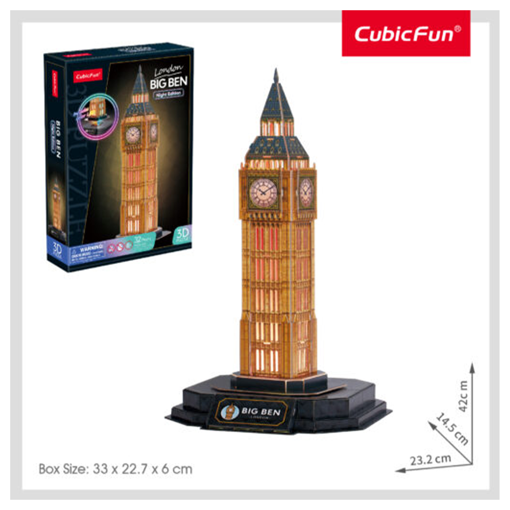 Cubic Fun 3D Puzzle Big Ben Night Edition (Led)