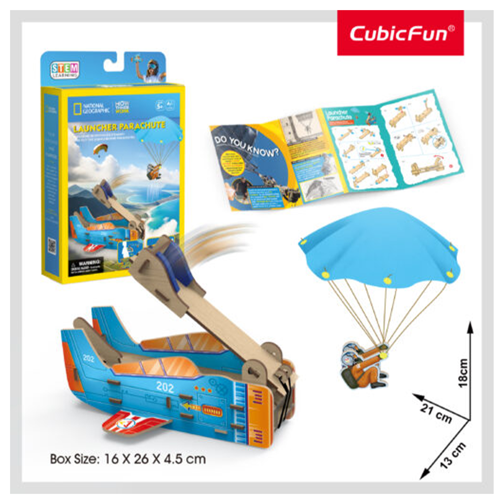 CUBICFUNCubic Fun Stem Εκτοξευτής Αλεξιπτωτιστών National Geographicpapell.gr