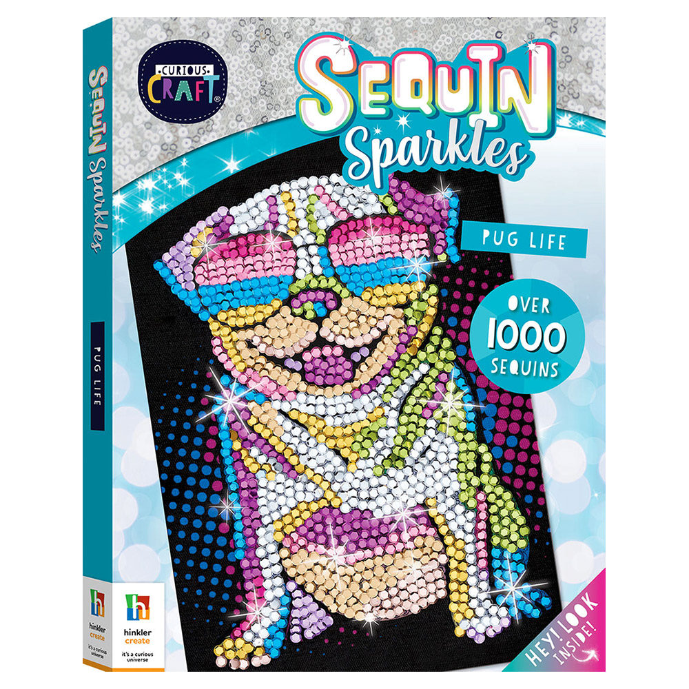 Curious Craft Sequin Sparkles: Pug Life