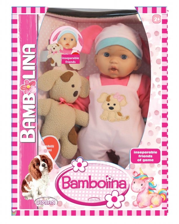 Bambolina 41Cm Με Το Σκυλακι Της