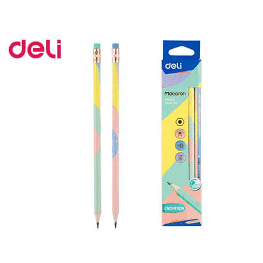 DELIDeli Μολύβι Με Γόμα HB Wood-Free Macaron  1Τμχpapell.gr