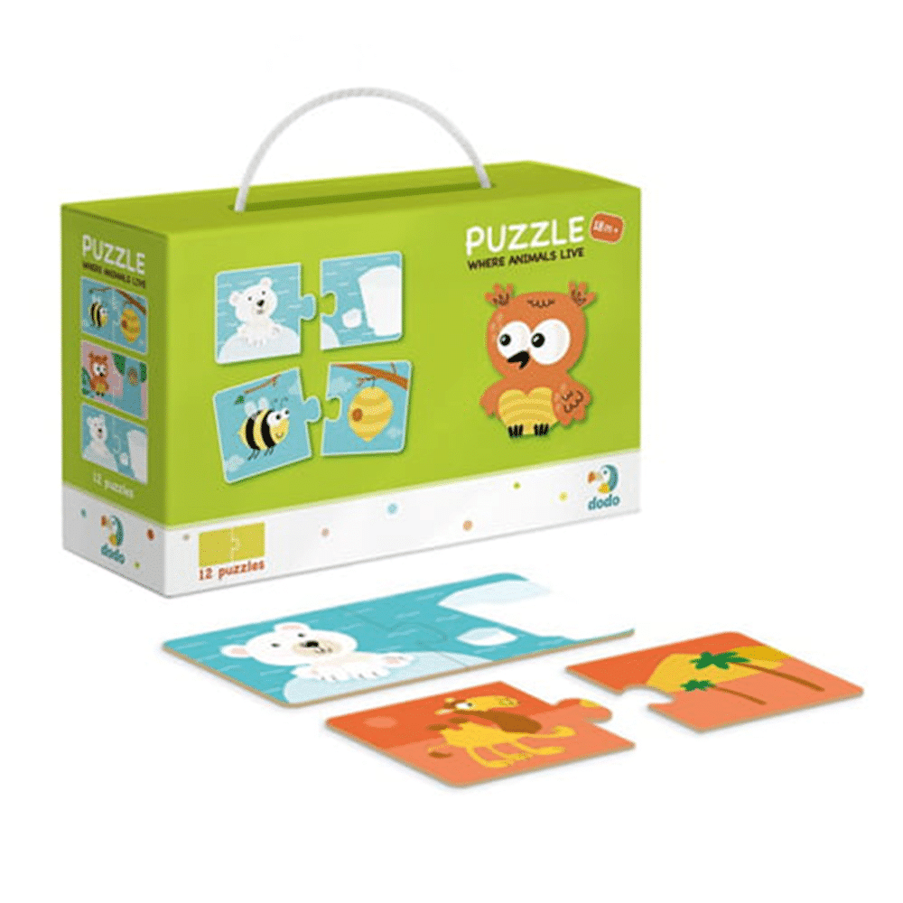 Dodo Puzzle Duo Where Animals Live – Που Μενουν Τα Ζωακια
