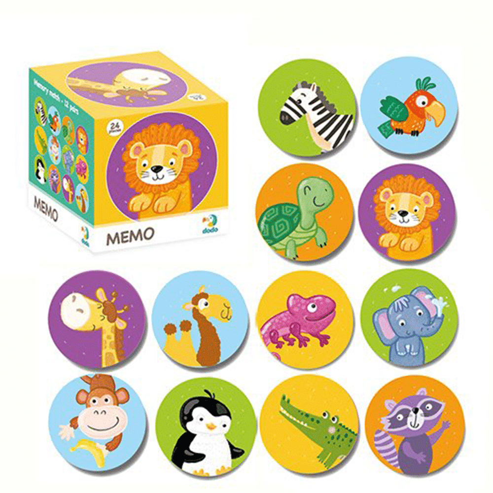 Dodo Mini Memo Game Wild Animals – Παιχνιδι Μνημης Αγρια Ζωακια