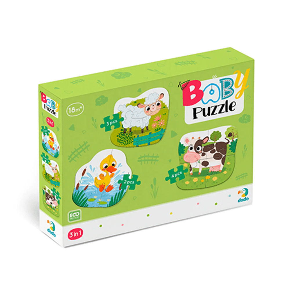 Dodo Puzzle 3 In 1 Farm Animals – Ζωα Της Φαρμας 2/3/4Pcs