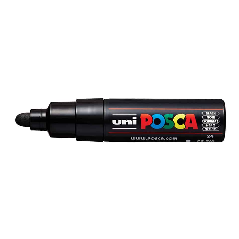 Posca Μαρκαδορος Χοντρος Bullet Tip Μαυρος 4.5-5.5Mm