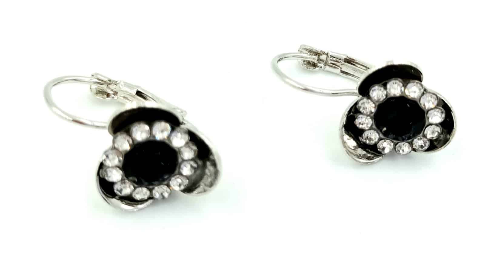 Σκουλαρικια Κρεμαστα Πετραδι Σε Λουλουδι