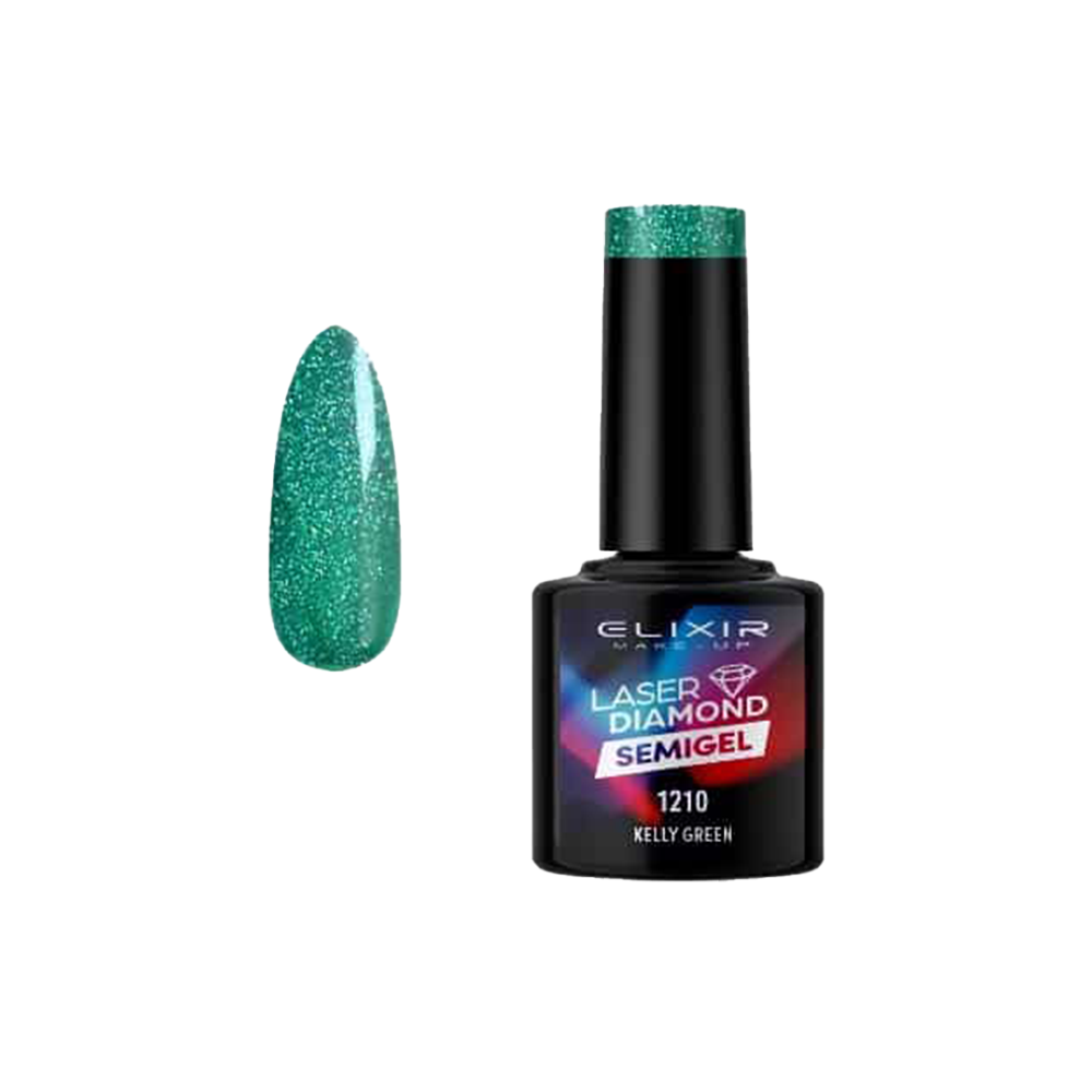 ElixirElixir Ημιμόνιμο Βερνίκι Laser Diamond 8ml – #1210 (Kelly Green)papell.gr