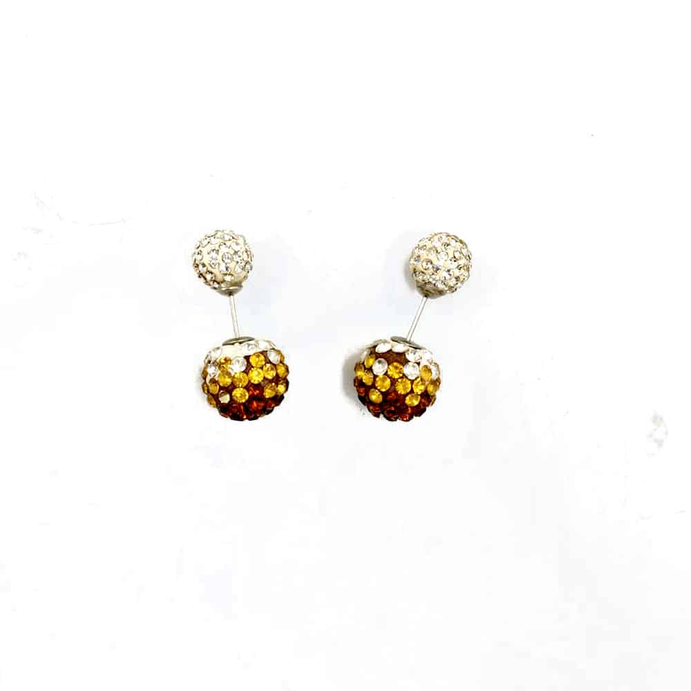 Σκουλαρικια Με Στρασακια Στρογγυλα