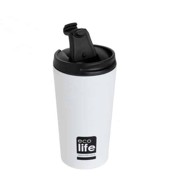 Ecolife Coffee Thermos Απο Ανοξειδωτο Ατσαλι 370Ml White