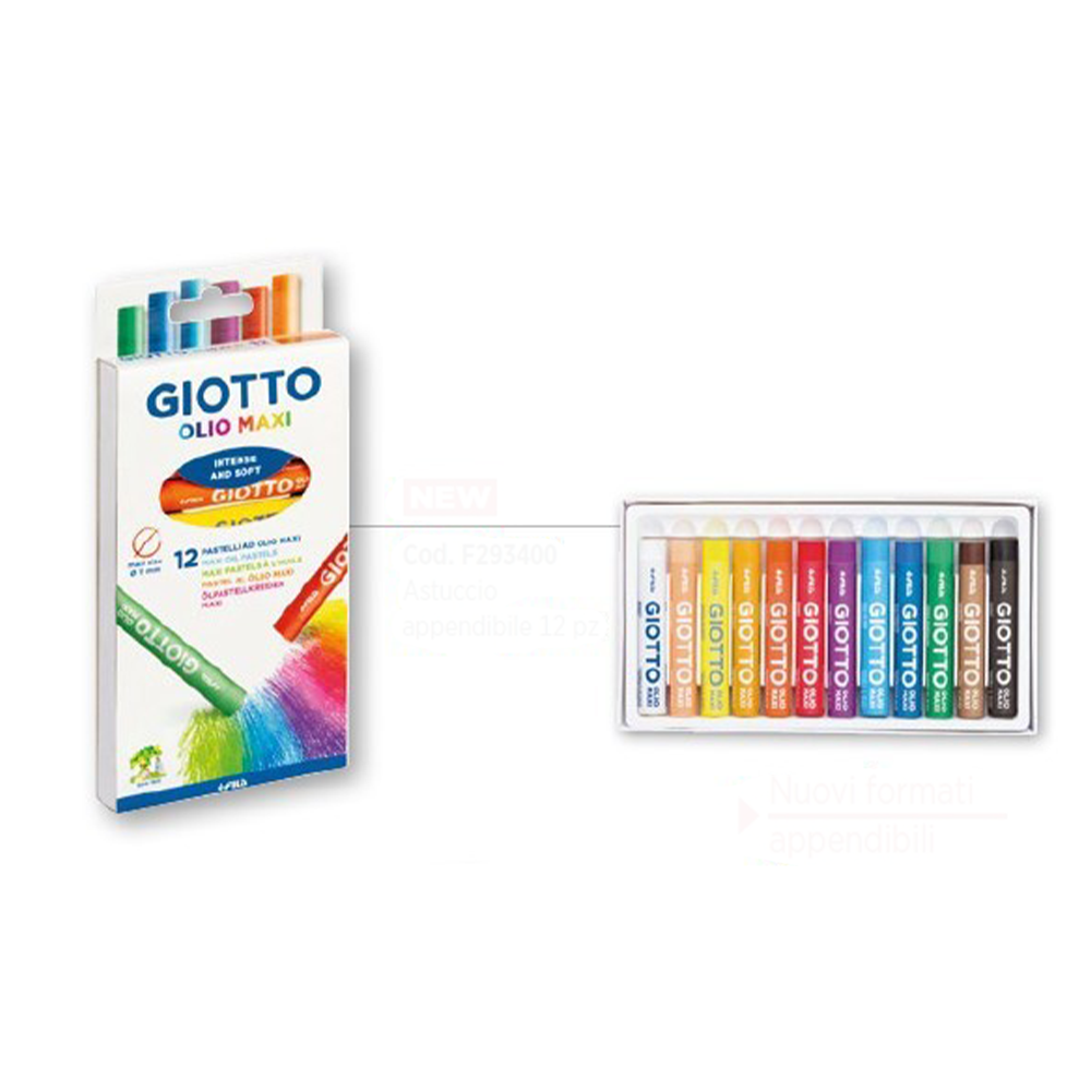 GIOTTOGiotto Olio Maxi Λαδοπαστέλ 12 Τεμάχιαpapell.gr