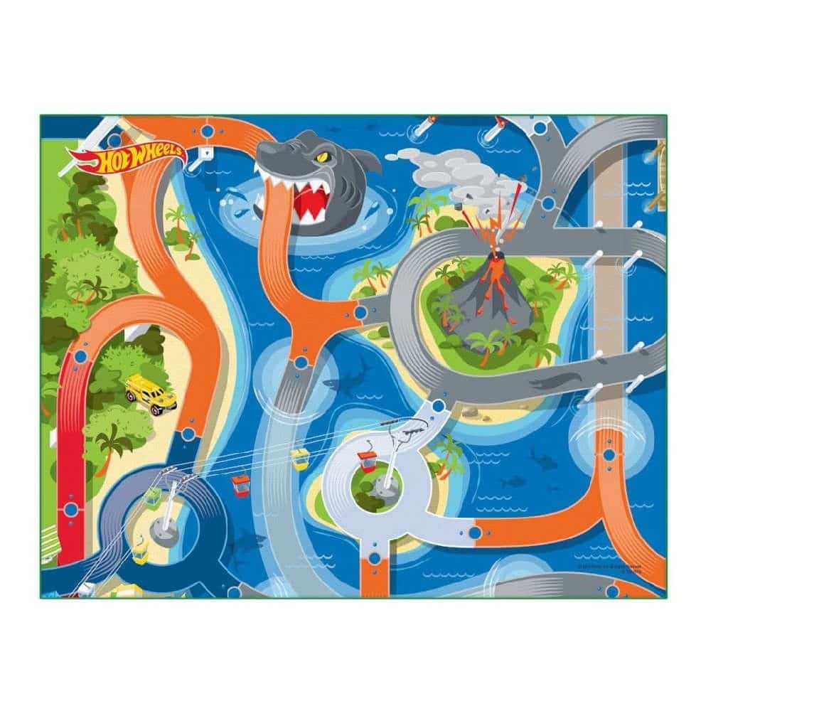 Megamat Deluxe Αφρωδες Χαλακι 78Χ36 Εκ Με Αυτοκινητακι Hot Wheels