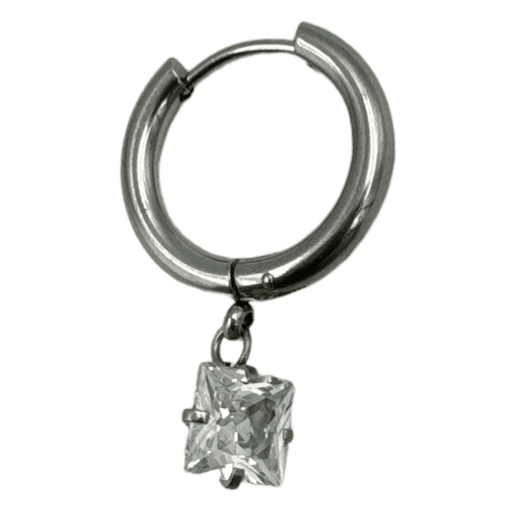 ASIMIΚρικος Ζιργκον Τετραγωνο- Καρδια Surgical Steel 316L 2Cmpapell.gr