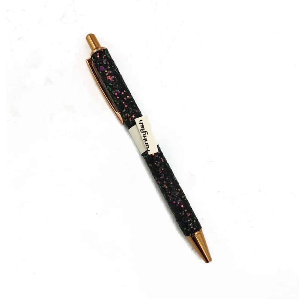 Ff Pen Glitter Black Funky Fish