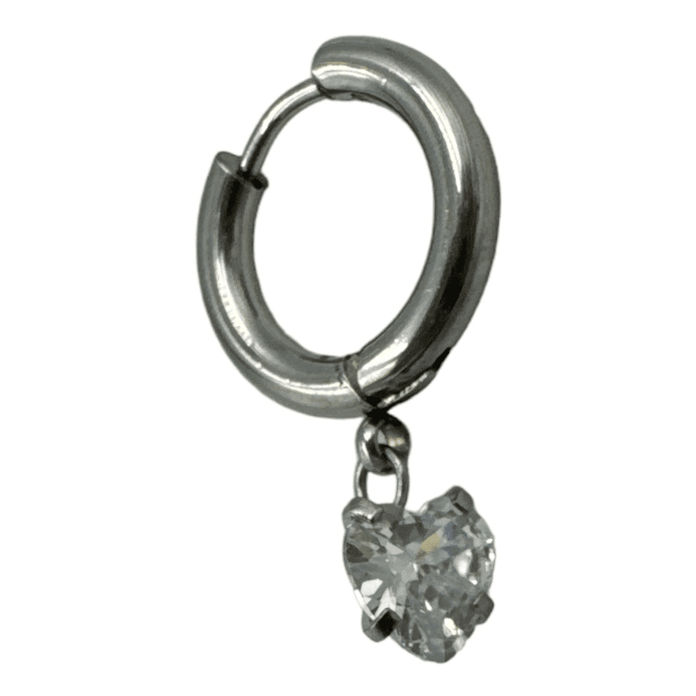 ASIMIΚρικος Ζιργκον Τετραγωνο- Καρδια Surgical Steel 316L 2Cmpapell.gr