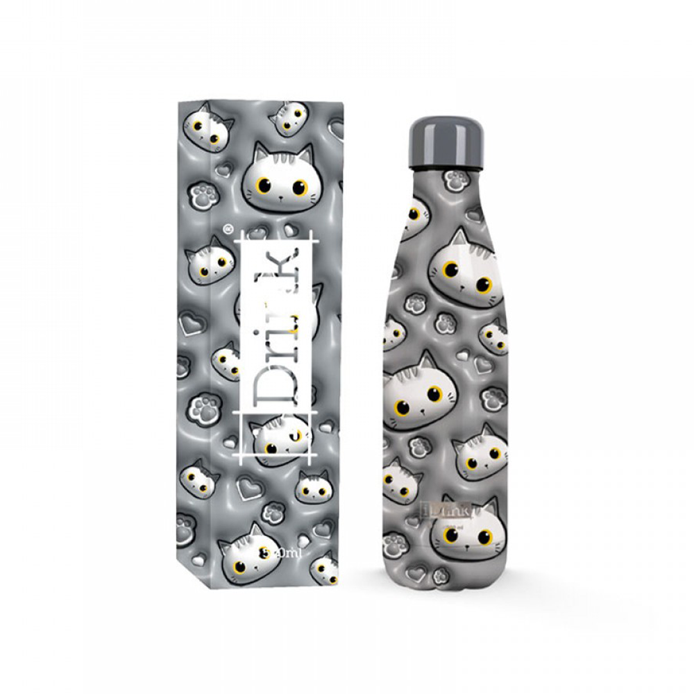 i Drink Θερμός Ανοξείδωτο 3D Cats 500ml