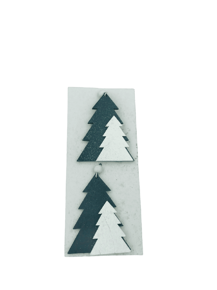 Ξυλινα Στολιδια 2Τμχ Σε 2 Σχεδια 9 Εκ