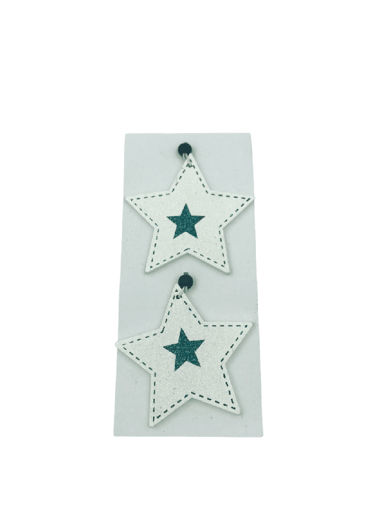 Ξυλινα Στολιδια 2Τμχ Σε 2 Σχεδια 9 Εκ