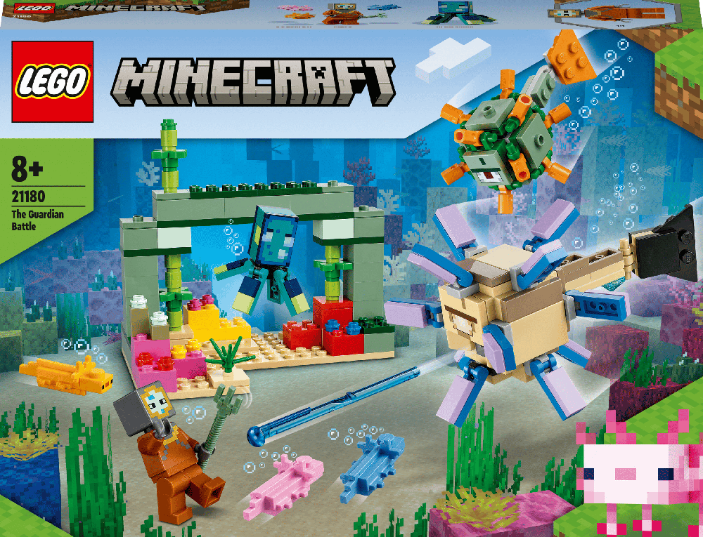 21180 Lego Minecraft Underwater 2022 Η Μαχη Των Φυλακων