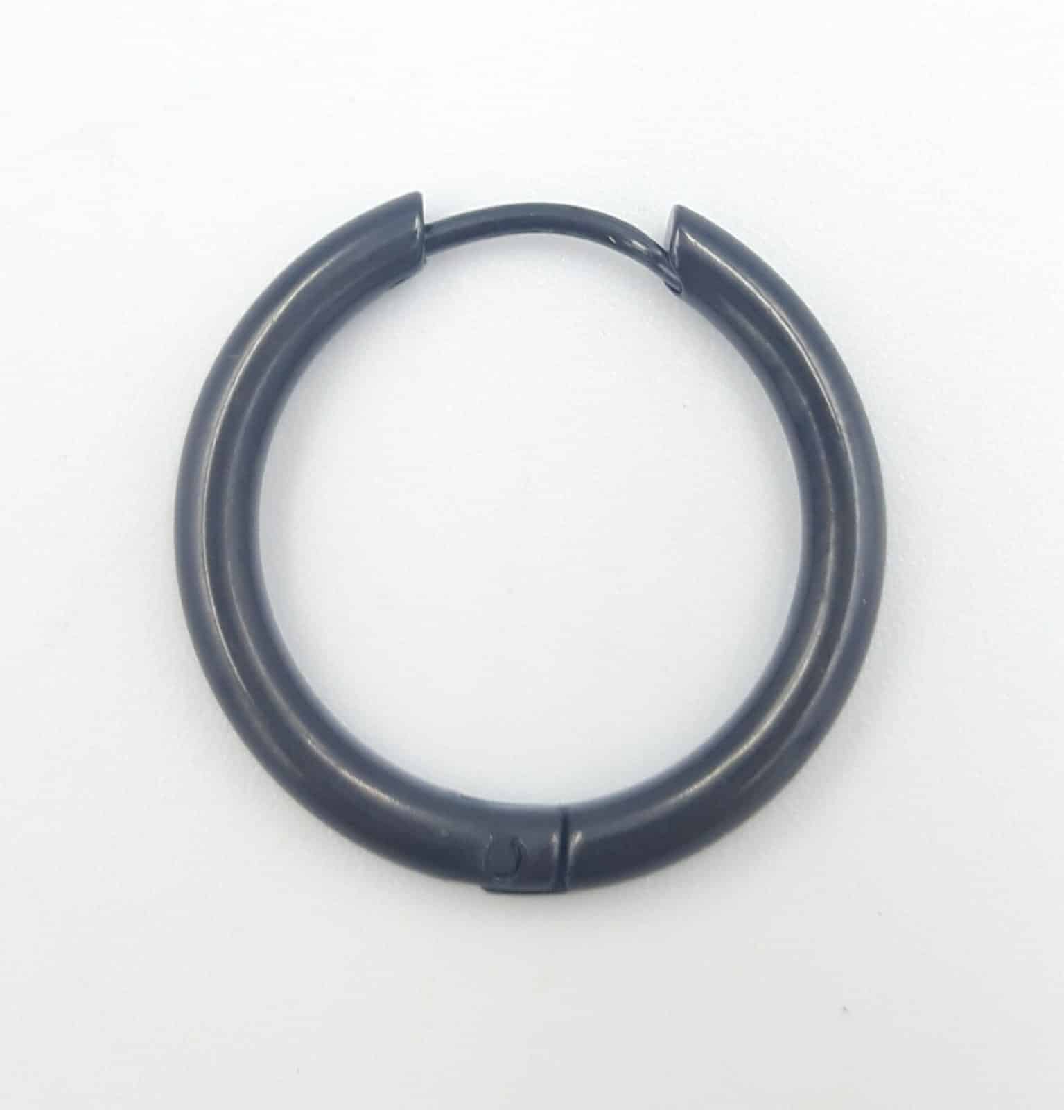 Κρικος Stainless Steel Ασημι- Μαυρο Φ2Cm