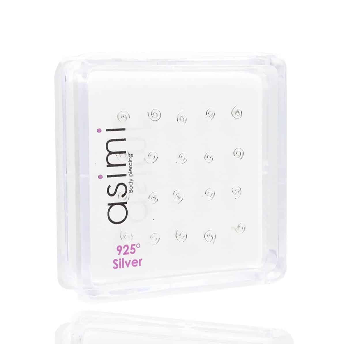 Ασημενιο Σκουλαρικι Μυτης Σπιραλ