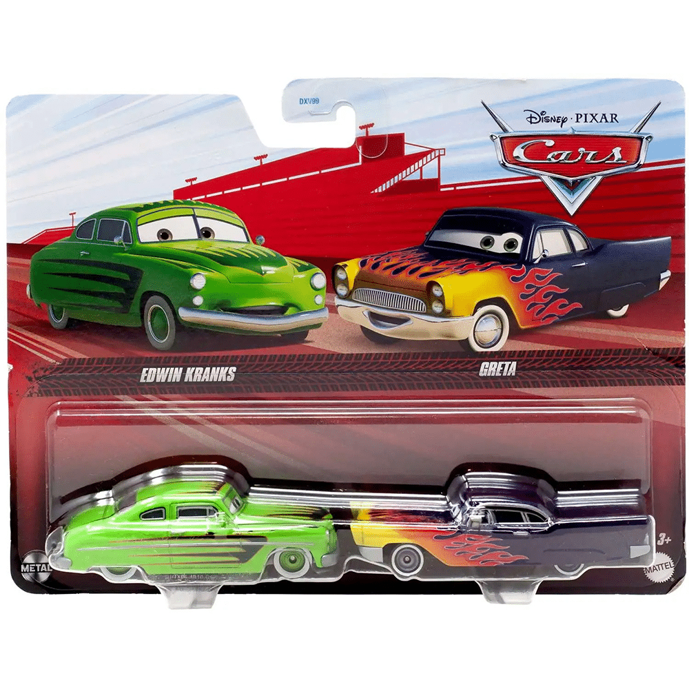 Mattel Cars Αυτοκινητακια - Σετ Των 2 Edwin Kranks &Amp; Greta