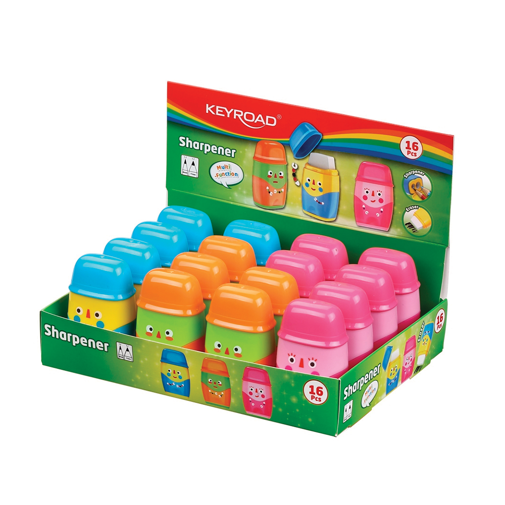 KeyroadKeyroad Ξύστρα - Γόμα Διπλή Faces 3 Σχέδια 1 Τμχpapell.gr