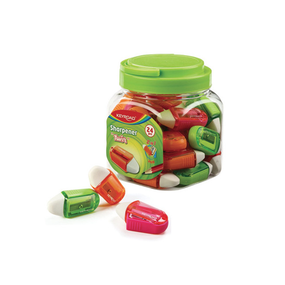 KeyroadKeyroad Ξύστρα - Γόμα Twist 3 Χρώματα 1 Τμχpapell.gr