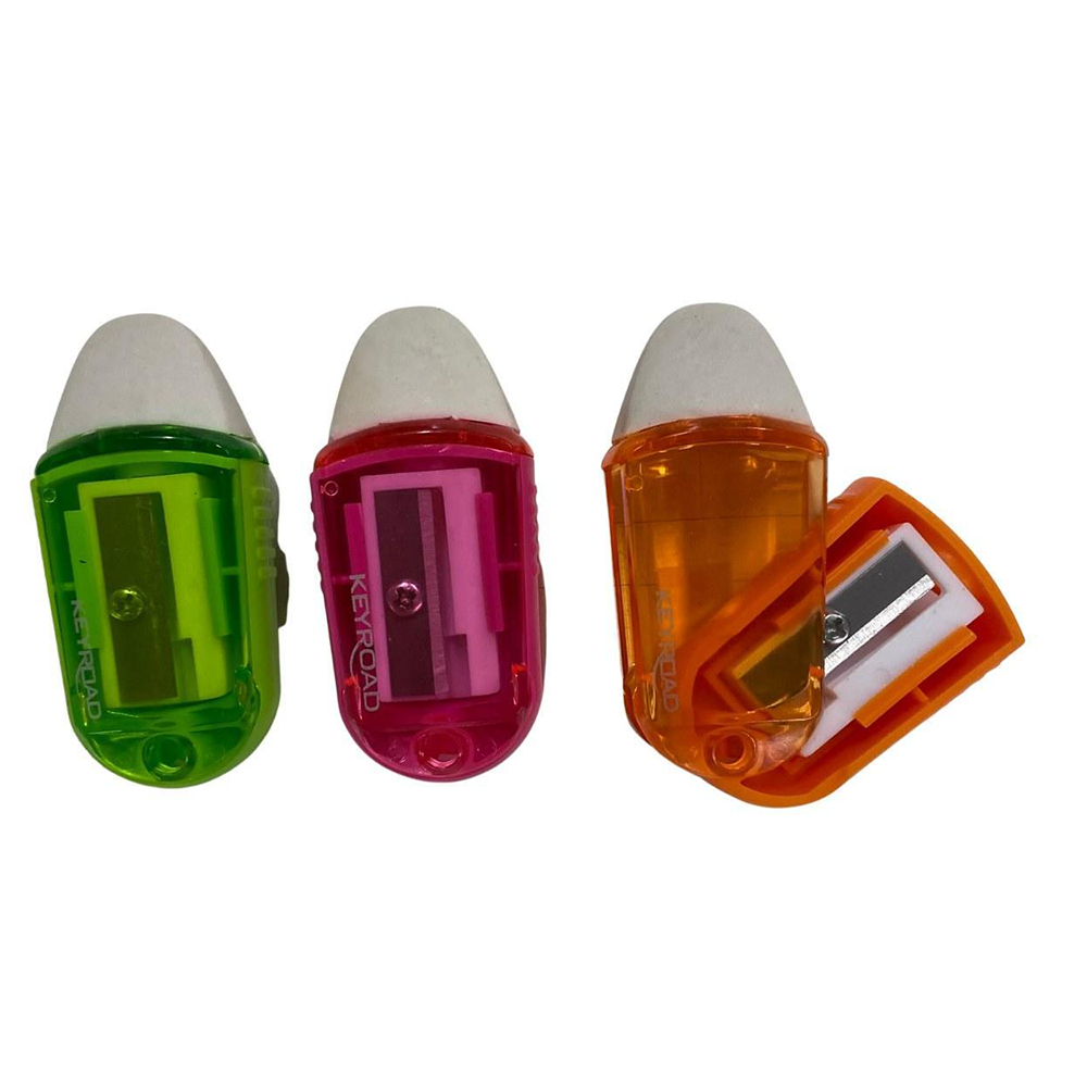 KeyroadKeyroad Ξύστρα - Γόμα Twist 3 Χρώματα 1 Τμχpapell.gr