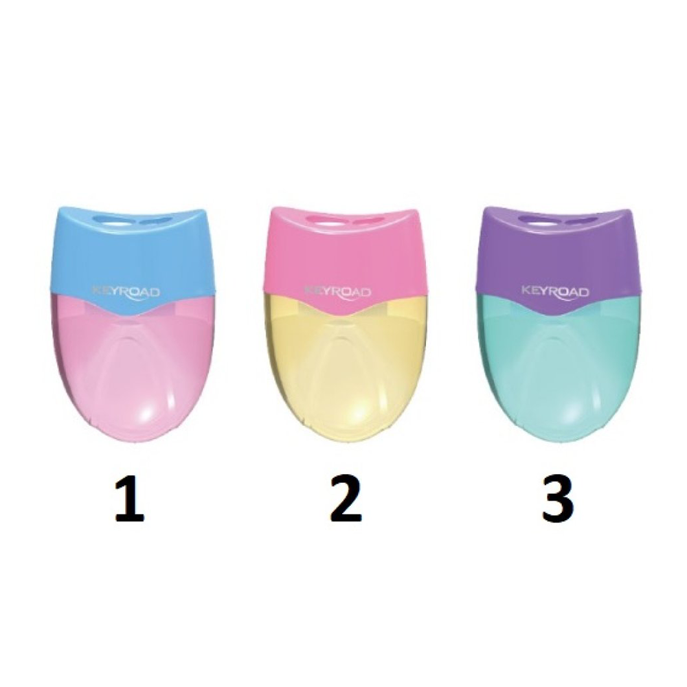 KeyroadKeyroad Ξύστρα Βαρελάκι Pastel Διπλή 3 Χρώματα 1 Τμχpapell.gr