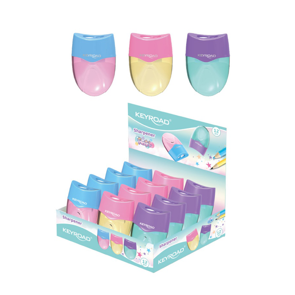 KeyroadKeyroad Ξύστρα Βαρελάκι Pastel Διπλή 3 Χρώματα 1 Τμχpapell.gr